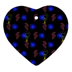 Background Pattern Graphic Heart Ornament (two Sides) by Vaneshop