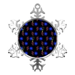 Background Pattern Graphic Metal Small Snowflake Ornament