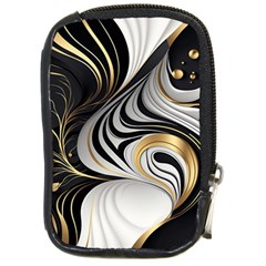 Pattern Gold Marble Compact Camera Leather Case by Vaneshop