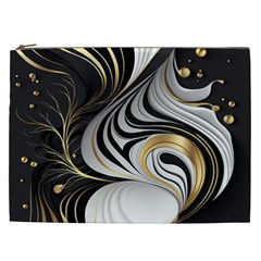 Pattern Gold Marble Cosmetic Bag (xxl) by Vaneshop