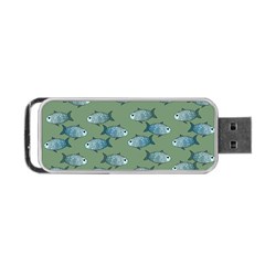 Fishes Pattern Background Theme Portable Usb Flash (two Sides) by Vaneshop