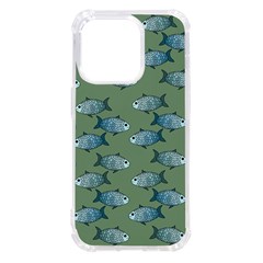 Fishes Pattern Background Theme Iphone 14 Pro Tpu Uv Print Case by Vaneshop