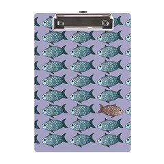 Fishes Pattern Background Theme Art A5 Acrylic Clipboard by Vaneshop