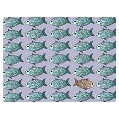 Fishes Pattern Background Theme Art Two Sides Premium Plush Fleece Blanket (extra Small)