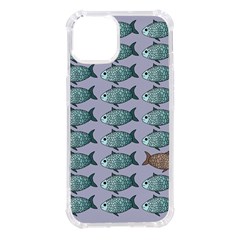 Fishes Pattern Background Theme Art Iphone 14 Tpu Uv Print Case