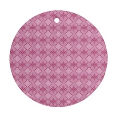 Pattern Print Floral Geometric Ornament (Round)