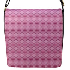 Pattern Print Floral Geometric Flap Closure Messenger Bag (S)