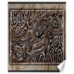 Zebra Abstract Background Canvas 11  X 14 