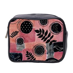 Abstract Pattern Floral Wall Art Mini Toiletries Bag (two Sides) by Vaneshop