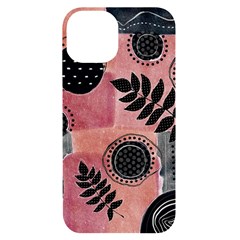 Abstract Pattern Floral Wall Art Iphone 14 Black Uv Print Case by Vaneshop