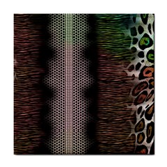 Leopard Animal Shawl Honeycomb Tile Coaster by Vaneshop