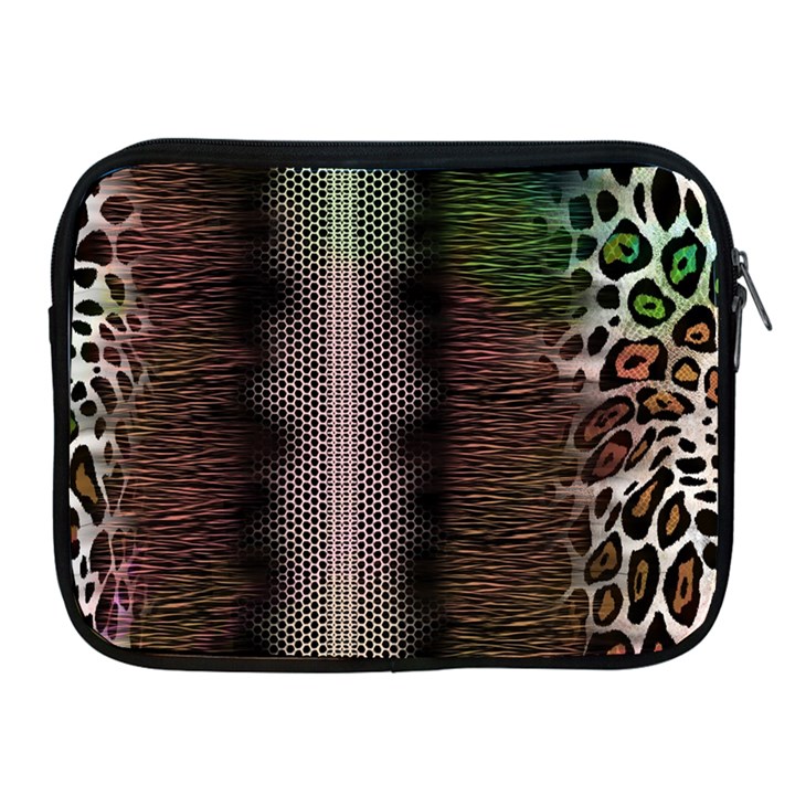 Leopard Animal Shawl Honeycomb Apple iPad 2/3/4 Zipper Cases