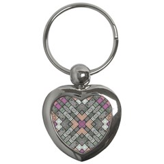 Mandala Decoration Floral Flower Key Chain (heart) by Vaneshop