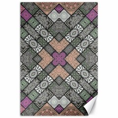 Mandala Decoration Floral Flower Canvas 12  X 18  by Vaneshop