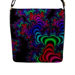 Abstract Piece Color Flap Closure Messenger Bag (l) by Vaneshop