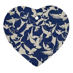 Bird Animal Animal Background Ornament (Heart)