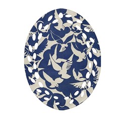 Bird Animal Animal Background Ornament (Oval Filigree)