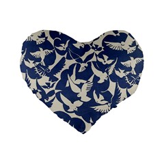 Bird Animal Animal Background Standard 16  Premium Flano Heart Shape Cushions