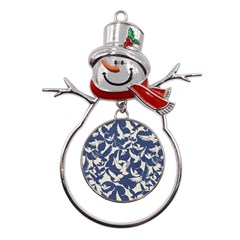 Bird Animal Animal Background Metal Snowman Ornament