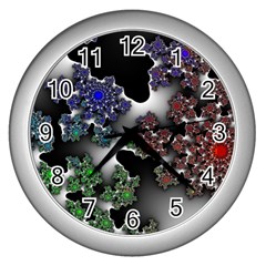 Piece Graphic Wall Clock (Silver)