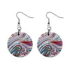 Abstract Background Ornamental Mini Button Earrings