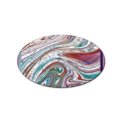 Abstract Background Ornamental Sticker Oval (100 Pack) by Vaneshop