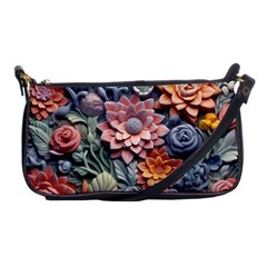 3d Flower Bloom Embossed Pattern Shoulder Clutch Bag by Vaneshop