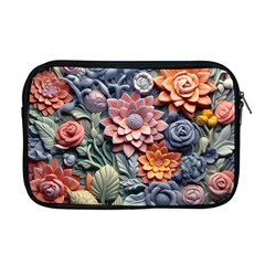 3d Flower Bloom Embossed Pattern Apple Macbook Pro 17  Zipper Case by Vaneshop