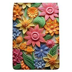 Flower Bloom Embossed Pattern Removable Flap Cover (l) by Vaneshop