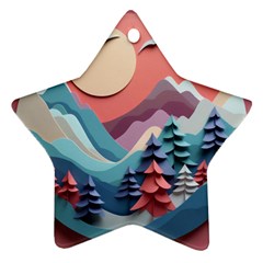 Paper Art Pastel Star Ornament (two Sides) by Vaneshop