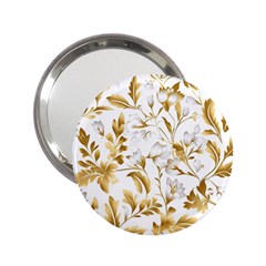 Flowers Gold Floral 2 25  Handbag Mirrors by Vaneshop