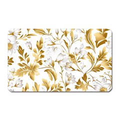 Flowers Gold Floral Magnet (rectangular) by Vaneshop