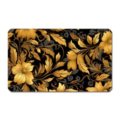 Flower Gold Floral Magnet (rectangular) by Vaneshop