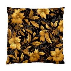 Flower Gold Floral Standard Cushion Case (two Sides)