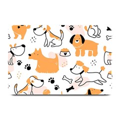 Seamless Pattern Of Cute Dog Puppy Cartoon Funny And Happy Plate Mats