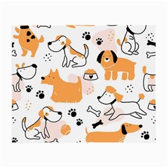 Seamless Pattern Of Cute Dog Puppy Cartoon Funny And Happy Small Glasses Cloth (2 Sides)