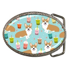 Welsh Corgi Boba Tea Bubble Cute Kawaii Dog Breed Belt Buckles by Wav3s