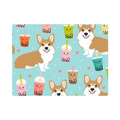 Welsh Corgi Boba Tea Bubble Cute Kawaii Dog Breed Premium Plush Fleece Blanket (mini) by Wav3s