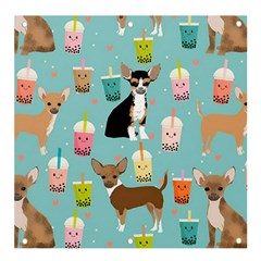 Chihuahua Bubble Kawaii Boba Tea Cute Dog Banner And Sign 4  X 4  by Wav3s