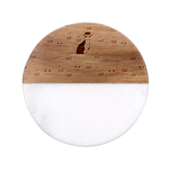 Chihuahua Bubble Kawaii Boba Tea Cute Dog Classic Marble Wood Coaster (round)  by Wav3s