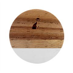 Chihuahua Bubble Kawaii Boba Tea Cute Dog Marble Wood Coaster (round) by Wav3s