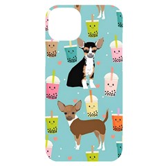 Chihuahua Bubble Kawaii Boba Tea Cute Dog Iphone 14 Plus Black Uv Print Case by Wav3s