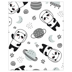 Panda Floating In Space And Star Drawstring Bag (small)