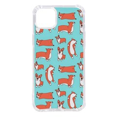 Corgis On Teal Iphone 14 Plus Tpu Uv Print Case by Wav3s