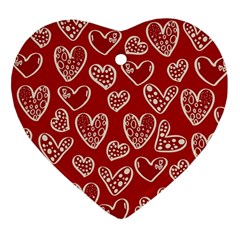 Vector Seamless Pattern Of Hearts With Valentine s Day Ornament (heart)