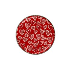 Vector Seamless Pattern Of Hearts With Valentine s Day Hat Clip Ball Marker (10 Pack)