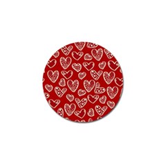 Vector Seamless Pattern Of Hearts With Valentine s Day Golf Ball Marker