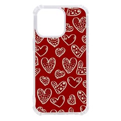 Vector Seamless Pattern Of Hearts With Valentine s Day Iphone 13 Pro Tpu Uv Print Case by Wav3s