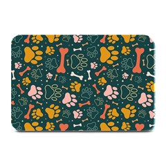Dog Paw Colorful Fabrics Digitally Plate Mats by Wav3s