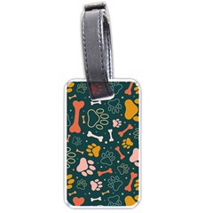 Dog Paw Colorful Fabrics Digitally Luggage Tag (one Side) by Wav3s